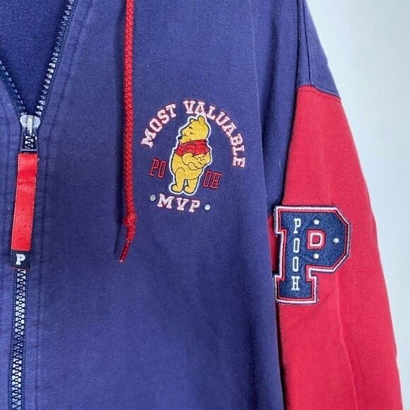 Vintage 90s 1990s Winnie the Pooh most valuable player Jacket extra large XL y2k - Picture 3 of 8